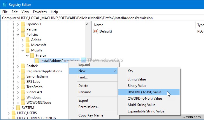 Cách tắt cài đặt tiện ích mở rộng trong Firefox bằng Chính sách nhóm hoặc Registry
