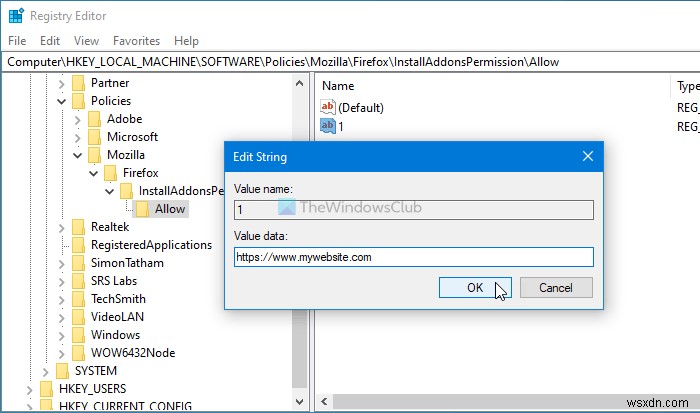 Cách tắt cài đặt tiện ích mở rộng trong Firefox bằng Chính sách nhóm hoặc Registry