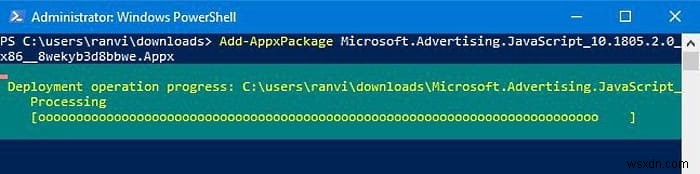 Cách cài đặt gói ứng dụng .Appx không ký bằng PowerShell trong Windows 11/10