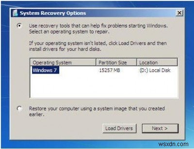 Windows không khởi động sau khi nén ổ hệ thống