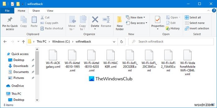 Sao lưu và khôi phục hồ sơ WiFi hoặc Mạng không dây trong Windows 10
