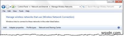 Sao lưu và khôi phục hồ sơ WiFi hoặc Mạng không dây trong Windows 10
