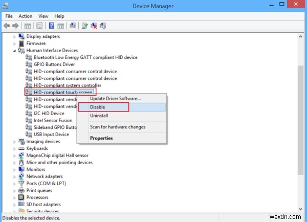 Cách tắt màn hình cảm ứng (Touch Screen) trong Windows 11/10