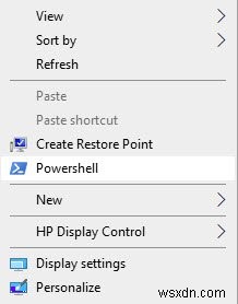 Cách thêm PowerShell vào Menu ngữ cảnh trong Windows 10