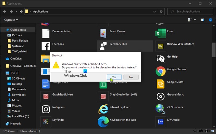Cách tạo phím tắt trên màn hình nền cho ứng dụng UWP của Microsoft Store trong Windows 11/10