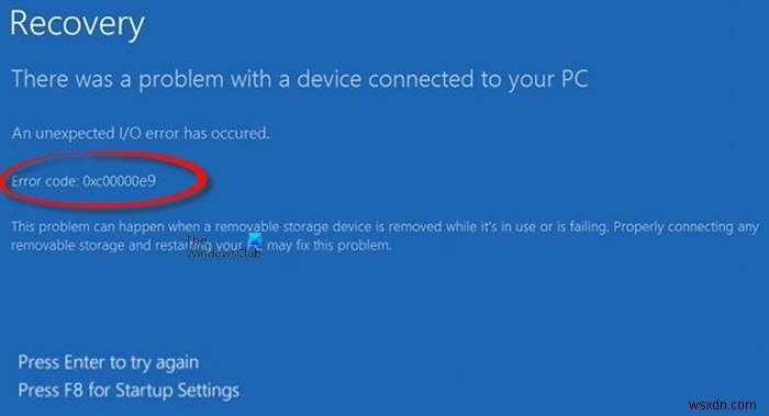 Sửa lỗi 0xc00000e9 trong Windows 11/10
