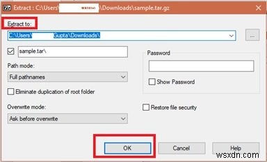Cách giải nén, mở hoặc trích xuất tệp TAR.GZ, TGZ hoặc GZ trong Windows 11/10