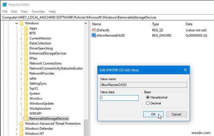 Cách cho phép truy cập trực tiếp Removable Storage trong Remote Session trên Windows 10