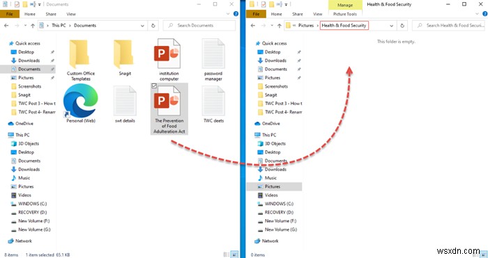 Cách di chuyển Files và Folders trong Windows 11/10