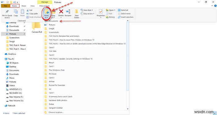 Cách di chuyển Files và Folders trong Windows 11/10