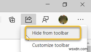 Cách hiển thị hoặc ẩn nút Share (Chia sẻ) trong trình duyệt Microsoft Edge