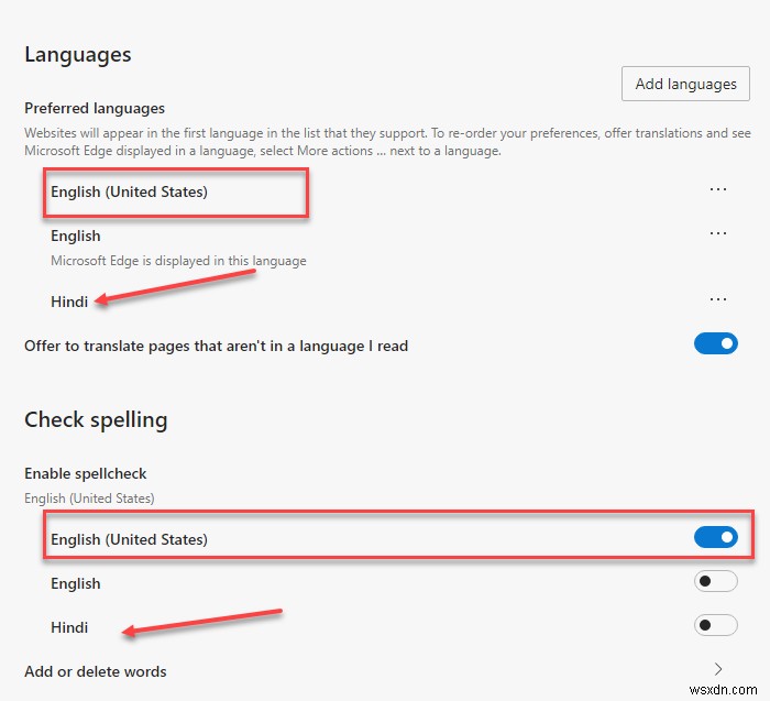 Cách bật Windows Spellcheck trong Microsoft Edge