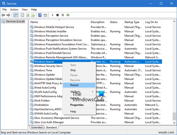 Khắc phục lỗi This is taking too long to load trên Windows 10 Search