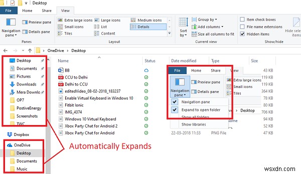 Làm cho Navigation Pane Explorer tự động mở rộng thư mục đang mở trên Windows 11/10