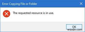 Khắc phục lỗi 0x800700AA The requested resource is in use khi sao chép tệp/thư mục