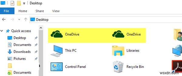 Thư mục OneDrive trùng lặp trong File Explorer trên Windows 11/10