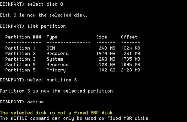 Thông báo The selected disk is not a fixed MBR disk trên Windows 11/10