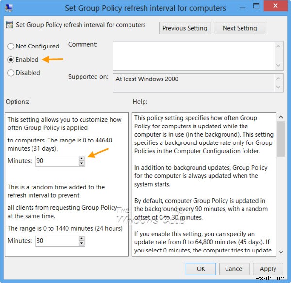 Cách thay đổi Group Policy Refresh Interval (Khoảng làm mới Group Policy) trên Windows 11/10