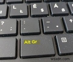 Cách bật hoặc tắt phím Alt Gr trên bàn phím Windows