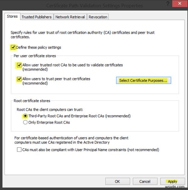 Cách quản lý Trusted Root Certificates (Chứng chỉ gốc tin cậy) trên Windows 11/10