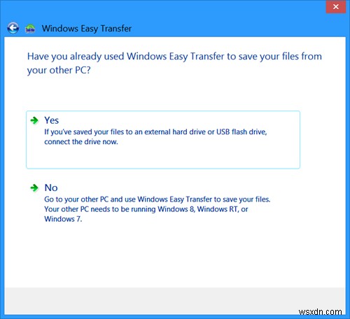 Chuyển hồ sơ người dùng trong Windows OS bằng Windows Easy Transfer