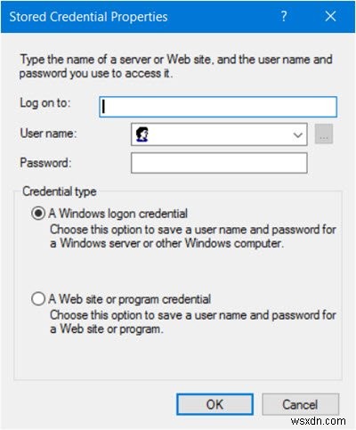 Tìm, thêm, xóa, sửa, sao lưu, khôi phục Tên người dùng và Mật khẩu đã lưu trong Windows 11/10