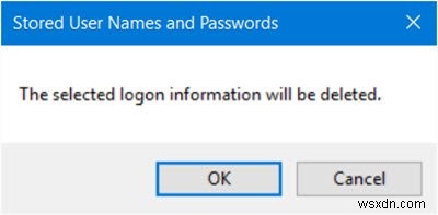Tìm, thêm, xóa, sửa, sao lưu, khôi phục Tên người dùng và Mật khẩu đã lưu trong Windows 11/10