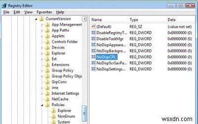 Không thể mở Cài đặt hiển thị trong Control Panel Windows