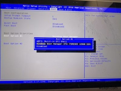 Cài đặt BIOS hiện tại không hỗ trợ đầy đủ thiết bị khởi động