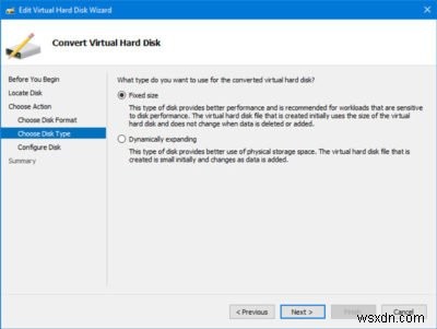 Cách chuyển đổi VHD sang VHDX dùng Hyper-V Manager