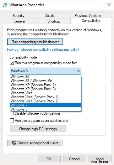 Ứng dụng WhatsApp Desktop không hoạt động hoặc không kết nối