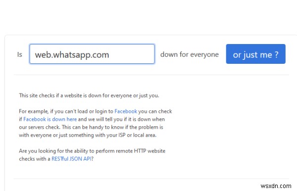 Ứng dụng WhatsApp Desktop không hoạt động hoặc không kết nối