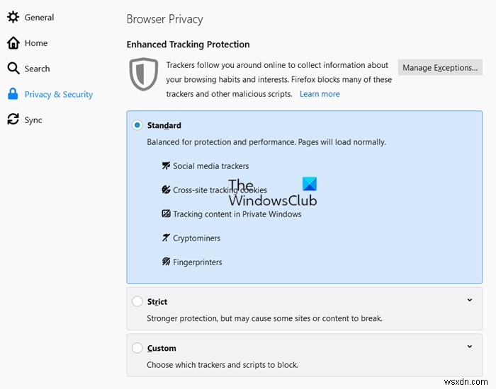 Chặn hoặc Cho phép Cookie bên thứ ba (Third-Party Cookies) trong Chrome, Firefox, Edge, Opera