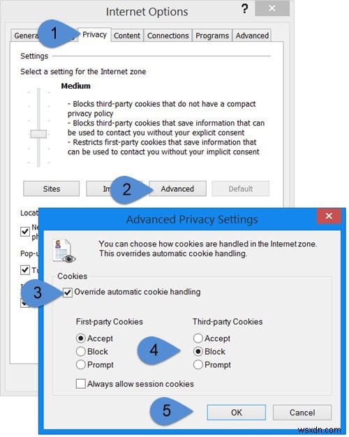 Chặn hoặc Cho phép Cookie bên thứ ba (Third-Party Cookies) trong Chrome, Firefox, Edge, Opera