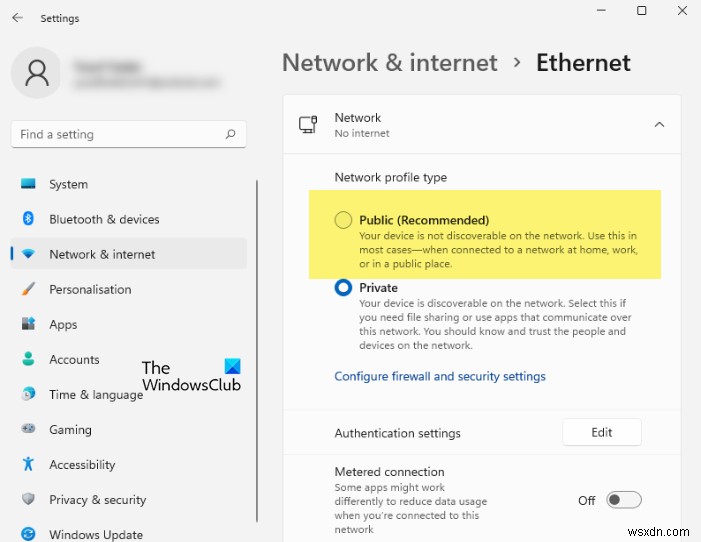 Bật hoặc Tắt Khám phá mạng (Network Discovery) hoặc Chia sẻ trong Windows 11/10