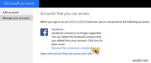 Cách xóa Danh bạ & Sinh nhật Facebook khỏi Lịch trong Windows 10