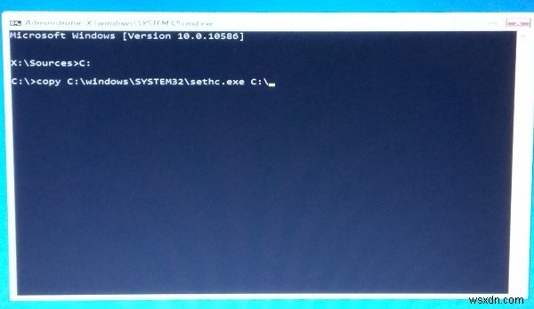 Đặt lại mật khẩu Quản trị viên trong Windows 10 dùng Sticky Keys