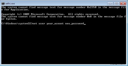 Đặt lại mật khẩu Quản trị viên trong Windows 10 dùng Sticky Keys