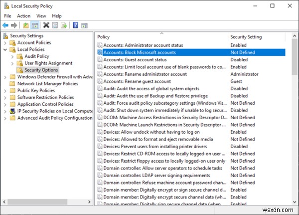 Không thể chuyển tài khoản Microsoft sang tài khoản cục bộ trên Windows 10