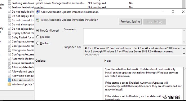 Trạng thái Windows Update: Pending install, Pending download, Initializing, Downloading, Installing, Awaiting install