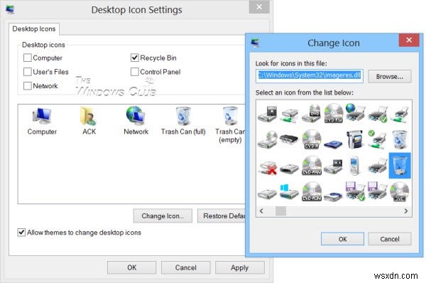 Biểu tượng Recycle Bin không tự làm mới trên Windows 10