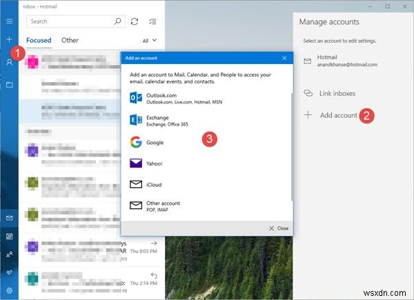 Thiết lập & thêm nhiều tài khoản email vào Ứng dụng Mail trong Windows 10