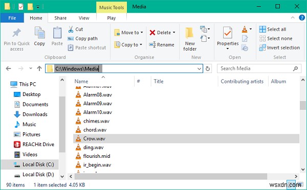 Cách đặt âm thanh thông báo tùy chỉnh trong Windows 10