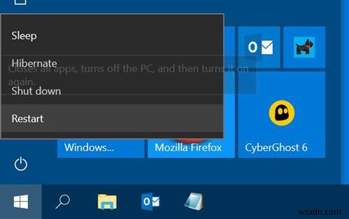 Menu Start luôn mở sau Sleep hoặc Hibernate trong Windows 11/10