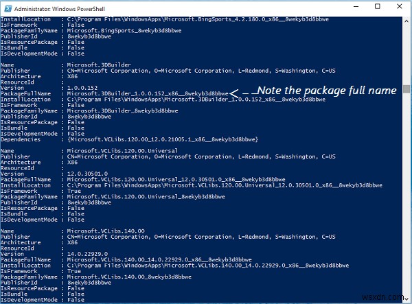 Cách gỡ cài đặt ứng dụng Microsoft Store từ tài khoản người dùng Windows 11/10 bằng PowerShell