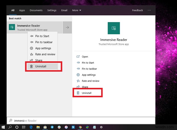 Cách gỡ cài đặt Immersive Reader trong Windows 10