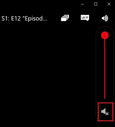Âm lượng ứng dụng Netflix luôn ở 100%
