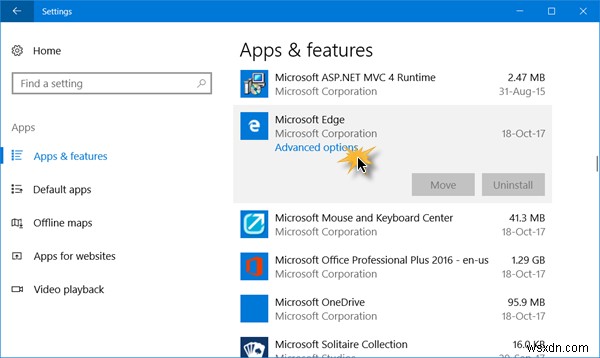 Cách Đặt lại, Sửa chữa hoặc Cài đặt lại trình duyệt Edge trong Windows 10