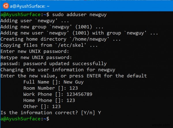 Cách thêm người dùng vào WSL Distro (Windows Subsystem for Linux)