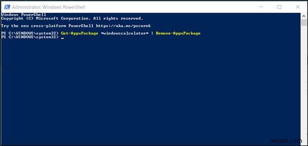 Cách gỡ cài đặt ứng dụng Máy tính trên Windows 10